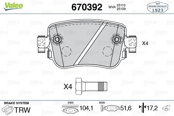 ARKA BALATA VW CADDY IV 2.0TDI 15 > CUUF-DFSF 104.1x17.2x51.6