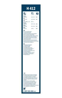 ARKA CAM SİLECEK SÜPÜRGESİ 400mm COMBO E-ZAFIRA LIFE-C3-BERLINGO-PARTNER-EXPERT-P208-P307