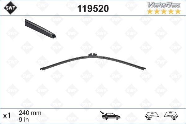 ARKA CAM SİLECEK SÜPÜRGESİ RENAULT CLIO IV 12> 240MM