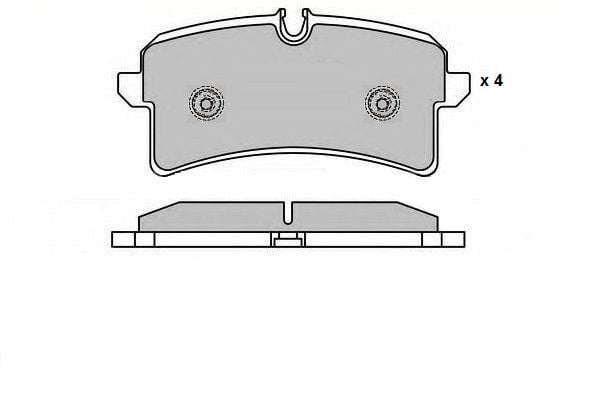 ARKA DİSK FREN BALATASI AUDI A8 2.0/3.0D 09/11> AUDI A8 QUATTRO 3.0/4.0/4.2/6.3/3.0D/4.2D 11/09>