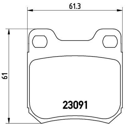 ARKA DİSK FREN BALATASI CADILLAC CATERA 04.99 - 09.01 OPEL OMEGA 03-94 - 07.03