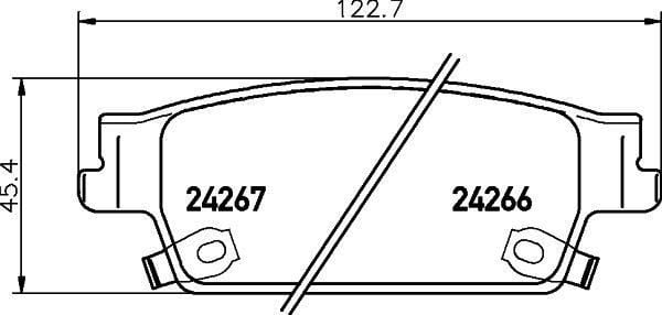 ARKA DİSK FREN BALATASI CADILLAC SRX 3.6/4.6 01/04-12/11