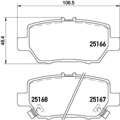 ARKA DİSK FREN BALATASI HONDA LEGEND 3.5/3.7 07/08 - 12/12