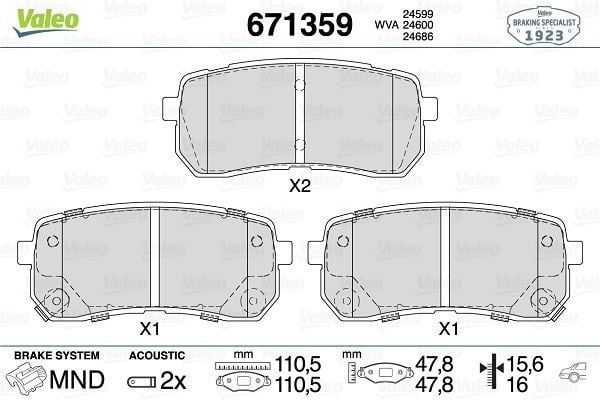 ARKA DİSK FREN BALATASI KIA SORENTO 2.2D/2.4/3.3 11/14>