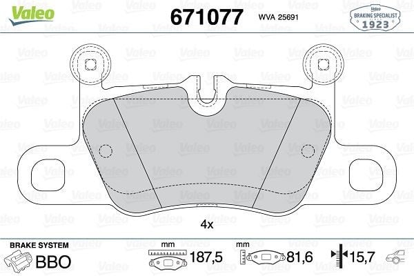 ARKA DİSK FREN BALATASI PORSCHE 911 3.0/3.4/3.8 11/12>