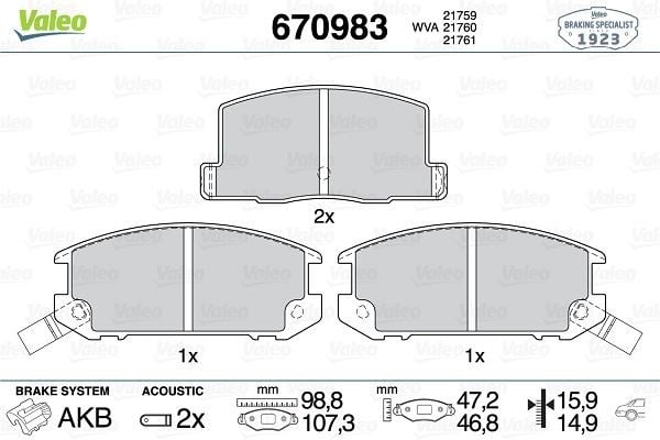 ARKA DİSK FREN BALATASI TOYOTA MR2 1.6/2.0/2.2 11/84-06/95 TOYOTA MR2 1.6/1.8/2.0 11/84-09/05