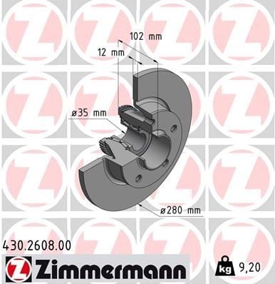 ARKA FREN AYNASI RENAULT TRAFIC II 01>06 OPEL VİVARO 01>06 280x12x5DELİK