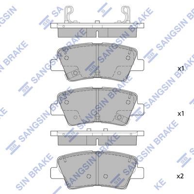 ARKA FREN BALATA HYUNDAI ELANTRA 1.6L D4FB G4FG 6 vites 16-> / i20 1.1L 1.2L 1.4L 15-> / KIA SPORTAG E 1.6L G4FJ 7 vites 15-> ÜSTTEN DELİKLİ TİP