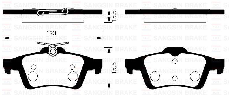 ARKA FREN BALATA MAZDA 3 BK 03-09 / RENAULT LAGUNA III 07-> / OPEL VECTRA C 02-> / CITROEN C5 08-> / PEUGEOT 508 10-> / FORD FOCUS II. C-MAX 04-> CONNECT 02-> / VOLVO S40 II 04-> / SAAB 9-3 02->