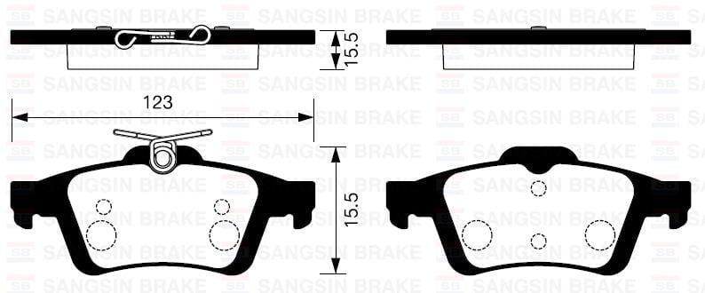 ARKA FREN BALATA MAZDA 3 BK 03-09 / RENAULT LAGUNA III 07-> / OPEL VECTRA C 02-> / CITROEN C5 08-> / PEUGEOT 508 10-> / FORD FOCUS II. C-MAX 04-> CONNECT 02-> / VOLVO S40 II 04-> / SAAB 9-3 02->