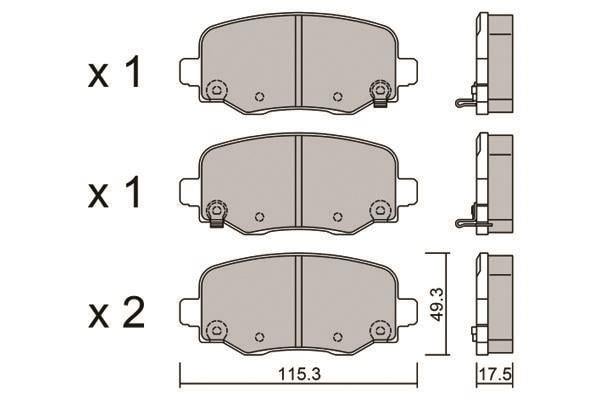 ARKA FREN BALATASI FIAT 500X 14> JEEP RENEGADE 14> COMPASS 20> ALFA ROMEO TONALE 22> 1.3D MTJ 1.3TB 1.4 1.6D MTJ 1.6E-TORQ 2.0D MTJ