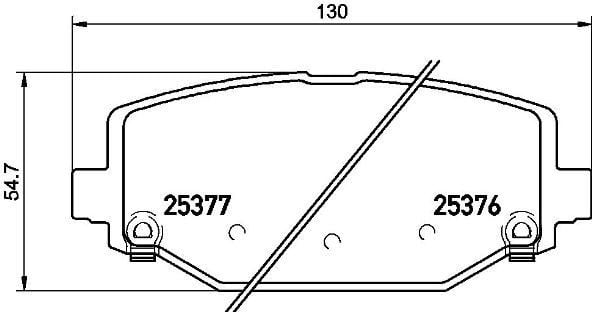 ARKA FREN BALATASI FIAT FREEMONT 11>15 LANCIA VOYAGER MPV 11>14 DODGE JOURNEY 11>