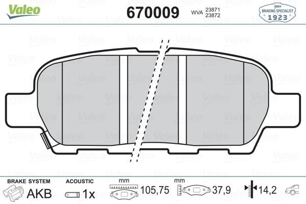 ARKA FREN BALATASI NISSAN QASHQAI J10 07>13 X-TRAIL 07>13 JUKE 10> RENAULT KOLEOS 08>
