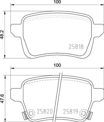 ARKA FREN BALATASI OPEL CORSA E 14>19 ADAM 14>19 15 JANT RPO J67 FIAT EGEA 16> 500L 13> 264mm