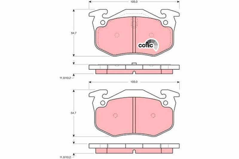 ARKA FREN BALATASI PEUGEOT P106 96>04 P205 87>98 P206 00>09 P306 97>01 P309 89>93 CITROEN SAXO 96>04 XSARA 97>05 ZX 92>97 RENAULT R9-R19- MGN I-CLIO I-II İNCE TİP