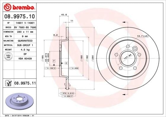 ARKA FREN DISKI AYNA FOCUS II04>11 C-MAX 07>09 VOLVO V50 04>12 C30 06>12 C70 II 05>1 3 S40 II 04>12 17 JANT - 16 JANT DÜZ 280mm 5 BİJON