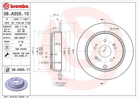 ARKA FREN DİSKİ DOLU TİP HONDA CR-V 2.0L K20 RD8 kasa 05-09 / 2.2L N22A CTDİ DİZEL 06-> / 1.6L İ -DTEC N16A2 RE6 kasa 13 -> 304.5 çap x 5 bijon - Adet disk fiyatıdır