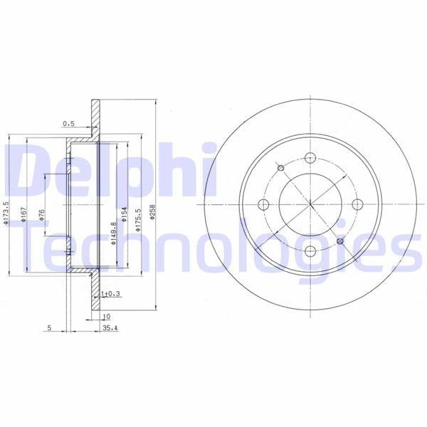 ARKA FREN DİSKİ DOLU TİP HYUNDAI ELANTRA 1.6L G4GR G4ED 96-06 258 çap x 4 bijon - Takım disk fiy atıdır