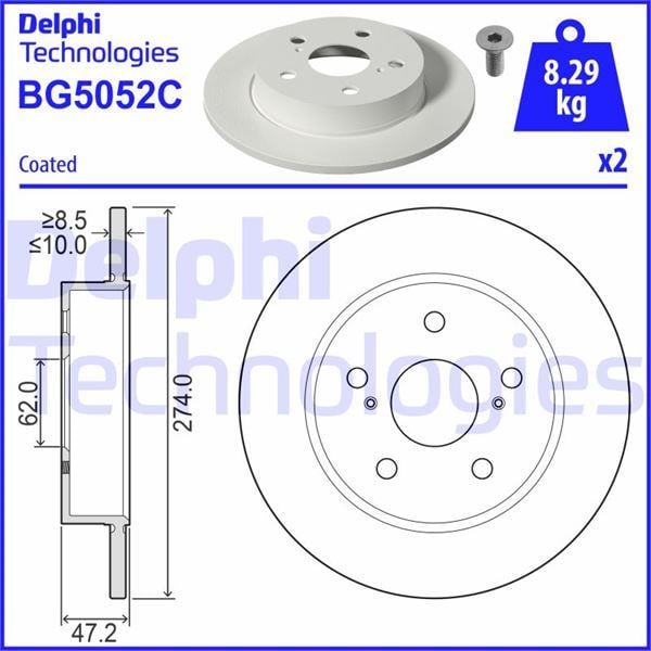 ARKA FREN DİSKİ DOLU TİP TOYOTA COROLLA 1.2L 8NRFTS NRE210 19-> / 1.6L 1ZR-FAE ZRE210 19-> / 1.8L 2ZR-FXE Hybrid ZWE211 19-> / 1.5L M15A-FKS MZEA11 21-> 274 çap X 5 bijon - Takım disk fiyatıdır