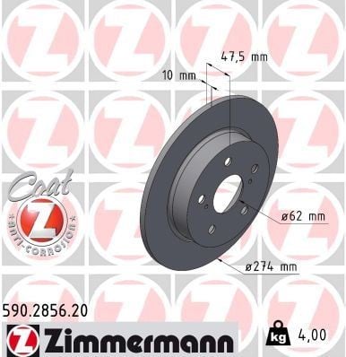 ARKA FREN DİSKİ DOLU TİP TOYOTA COROLLA 1.2L 8NRFTS NRE210 19-> / 1.6L 1ZR-FAE ZRE210 19-> / 1.8L 2ZR-FXE Hybrid ZWE211 19-> / 1.5L M15A-FKS MZEA11 21-> 274 çap X 5 bijon - Adet disk fiyatıdır