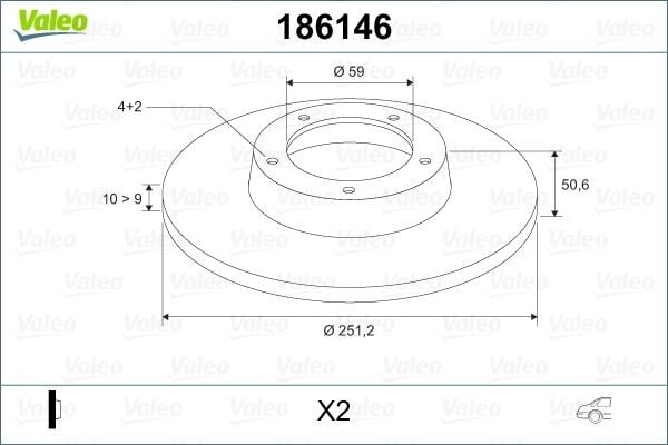 ARKA FREN DISKI FIAT BRAVO II 07> STILO 01> LINEA 07> ALFA ROMEO MITO 08> LANCIA DELTA II 08> 251.5x10x4DL