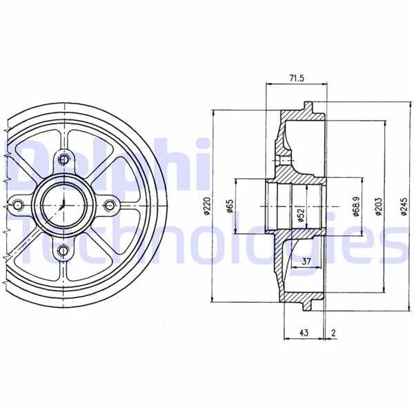 ARKA FREN KAMPANASI C2-C3-C3 II-C3 PLURIEL-P206-P206 T3E -P1007 1.1-1.2-1.4HDI-1.6HDI 03> ABS SİZ P301-P208-C3 III-DS3-C4 CACTUS-C-ELYSEE DV6DTED EURO5 MOTOR 203 42 ABS Lİ / ABS SİZ