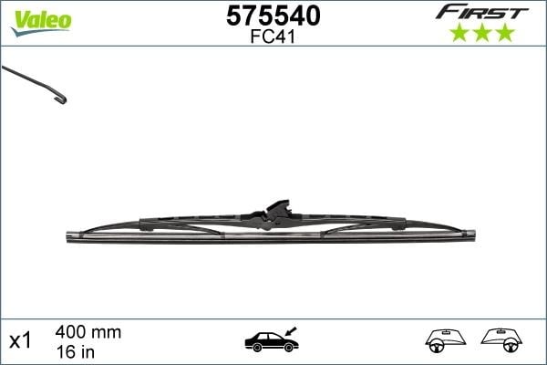 ARKA SİLECEK SÜPÜRGESİ 400mm NORMAL TİP FİRST ÜNİVERSAL