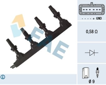 ATEŞLEME BOBİNİ PSA CITROEN ELYSEE PEUGEOT P301 1.6 VTİ 115 13>