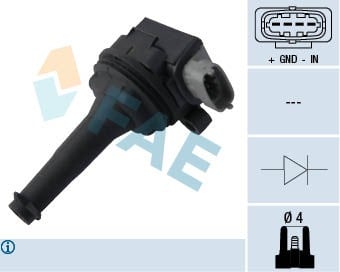 ATEŞLEME BOBİNİ VOLVO C30 2.4-T5 06>14 C70 II 2.4-T5 06>12 S40 II 2.4-T5 S60 II 2.5-2.0 00>12 FORD F OCUS II DA .HCP.DP 2.5 RS 09>11 KUGA I 2.5 4x4 08>12