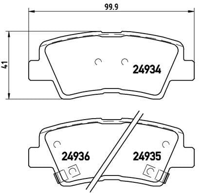 BALATA FREN ARKA- HYUNDAI ELANTRA 12-15/ TUCSON 16>-SONATA 09>12/KIA SOUL 10>12/ SPORTAGE 16-