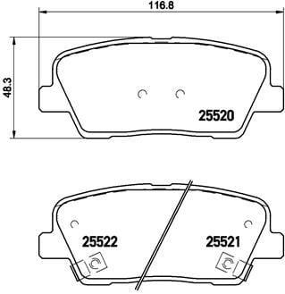 BALATA FREN ARKA- KIA SORENTO 11>12/HYUNDAI SANTAFE 11>12