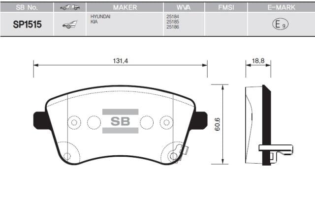BALATA ÖN DİSK KIA VENGA 1.4-1.6 CRDI 10 > GDB3509