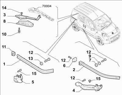 BRAKET BAGLANTI FAR ALT ON SOL DOBLO 15>