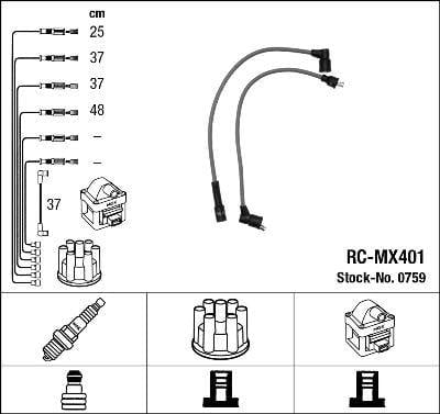 BUJİ KABLOSU SKODA FAVORIT 1.3L 90-95 RC-MX401
