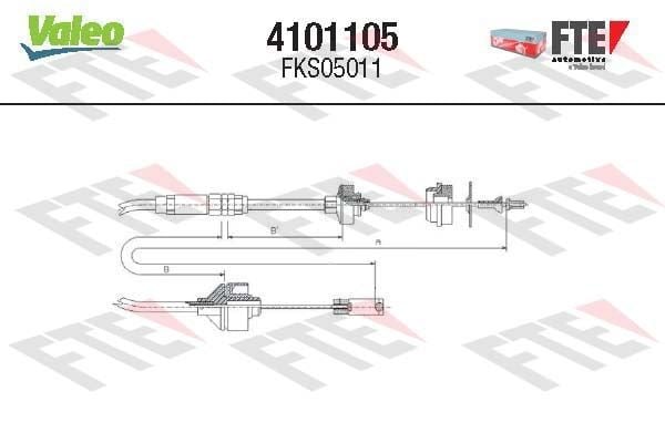 DEBRİYAJ TELİ PARTNER 1.4 BIFUEL 1.6 16V-1.9D-2.0HDI 96 > 615/395mm