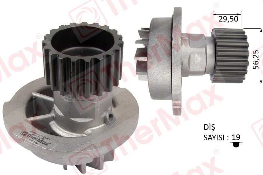 DEVİRDAİM SU POMPASI CHEVROLET AVEO KALOS 1.4L F14D T200 T250 T255 06-> / LACETTI 1.4L 1.6L KLAN 05-> / DAEWOO NUBIRA 1.6L A16DM 16v KLAJ 97-02