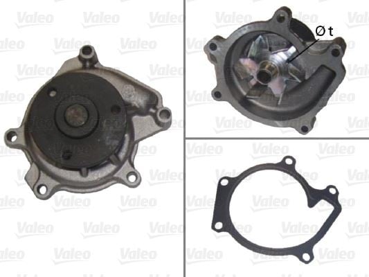 DEVİRDAİM SU POMPASI DAIHATSU COPEN 1.3L K3-VE L881 06-> / SIRION 1.0L 1.3L M300 M301 05-> / TERIOS 1.3L K3-VE J211 06-> / YRV 1.3L M200 01-07 / TOYOTA YARIS 1SZ-FE SCP10 99-05 3 delikli flanş