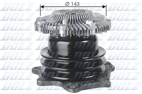 DEVIRDAIM SU POMPASI FAN TERMİKLİ NISSAN PICK UP 2.7L TD27 TD27T D22 97-01 - TERRANO 2.7L TD27T R20 dizel turbo 96->