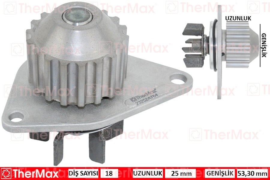 DEVIRDAIM SU POMPASI P106-P206-P207-P307-BIPPER-NEMO-PARTNER-BERLINGO-C2-C3-SAXO-XSARA 1.4 TU3JP-TU3A 1.4 8V MQP FIAT FIORINO 1.4 KFT.-KFV