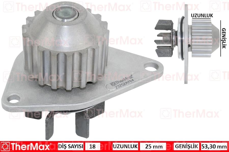 DEVIRDAIM SU POMPASI P106-P206-P207-P307-BIPPER-NEMO-PARTNER-BERLINGO-C2-C3-SAXO-XSARA 1.4 TU3JP-TU3A 1.4 8V MQP FIAT FIORINO 1.4 KFT.-KFV