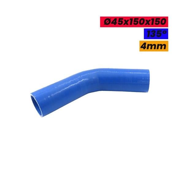 DİRSEK SİLİKON HORTUM 45x150x150 135 DERECE 4mm