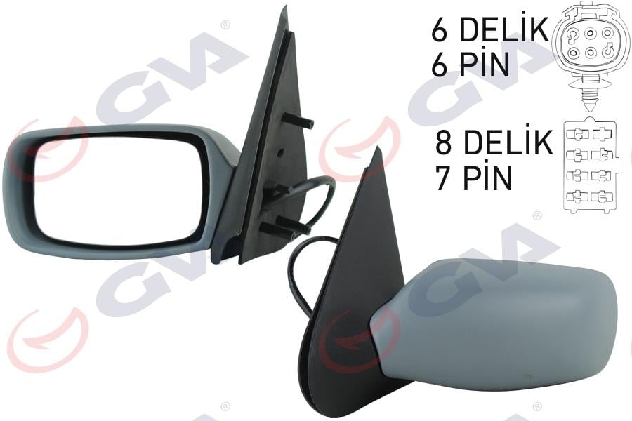 DIŞ DİKİZ AYNASI ELEKTRİKLİ ISITMALI ASTARLI SOL FİESTA 99-01 VM-306EHPL