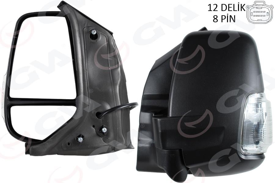 DIS DIKIZ AYNASI OTOMATİK KATLANAN ELEKTİRİKLİ BEYAZ SİNYALLİ REZİSTANSLI AYNA SOL DIS FORD TRANSIT 2019 > PIKAP CIFT KABIN
