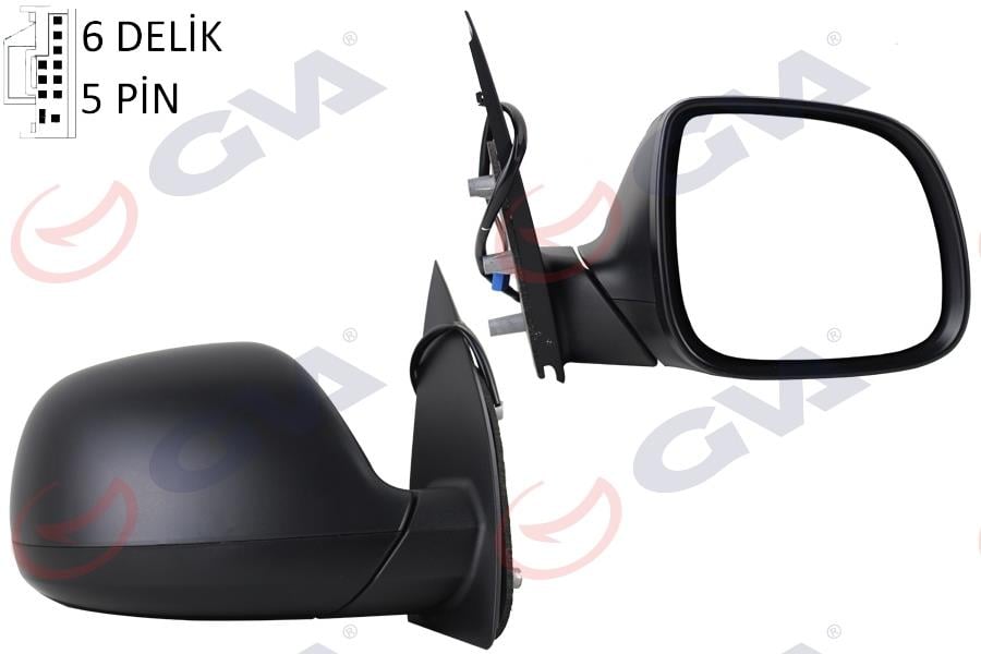 DIŞ DİKİZ AYNASI SAĞ AMAROK 09> ELEKTRİKLİ ISITMALI DESENLİ KONVEKS 5 FİŞ VM-6190EHR