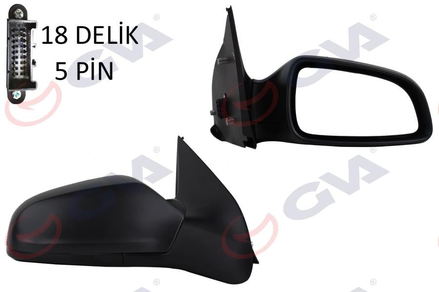 DIŞ DİKİZ AYNASI SAĞ ASTRA H 04> ELEKTRİKLİ ISITMALI KONVEKS 5 FİŞ VM-968EHR