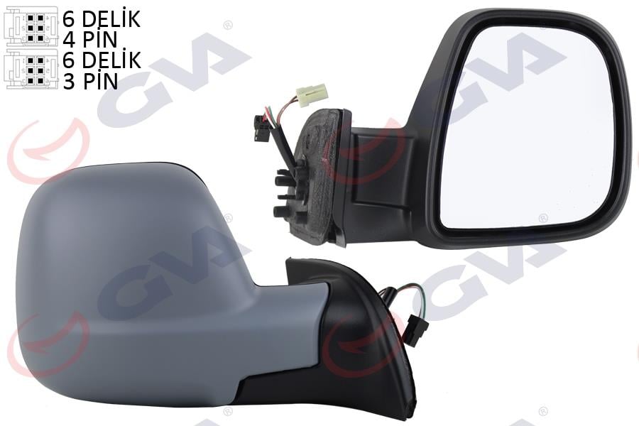 DIŞ DİKİZ AYNASI SAĞ BERLINGO-PARTNER 13> ELEKTRİKLİ ISITMALI SENSÖRLÜ ASTARLI KONVEKS