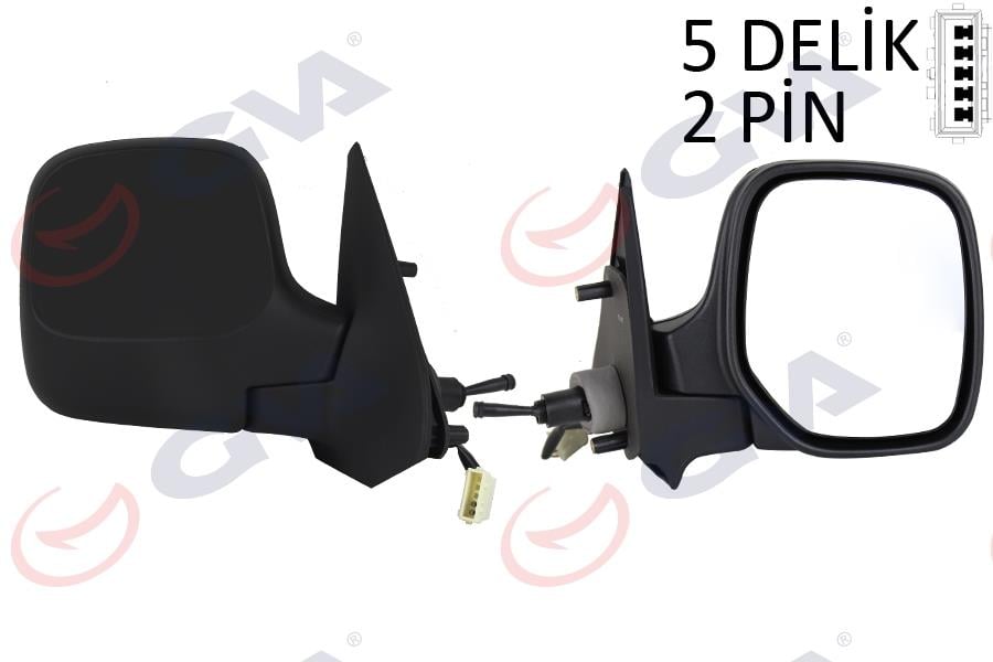 DIŞ DİKİZ AYNASI SAĞ BERLINGO-PARTNER 97> MEKANİK ISITMALI KONVEKS 2 FİŞ VM-118NR