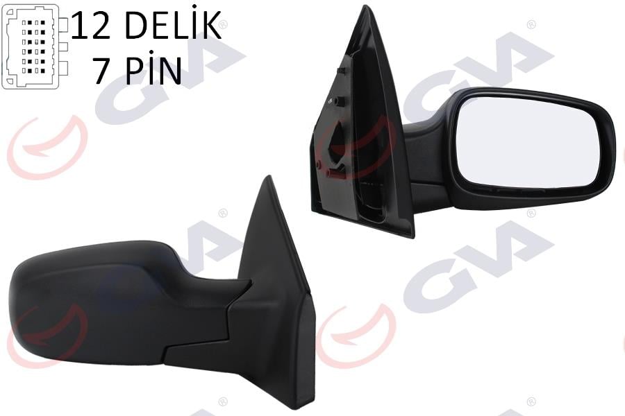 DIŞ DİKİZ AYNASI SAĞ CLIO 06> ELEKTRİKLİ ISITMALI SENSÖRLÜ KONVEKS 7 FİŞ VM-6136EHSR