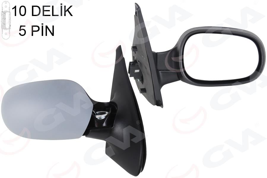 DIŞ DİKİZ AYNASI SAĞ CLIO 98> ELEKTRİKLİ ISITMALI SENSÖRLÜ ASTARLI KONVEKS 7 FİŞ VM-135EHPSR