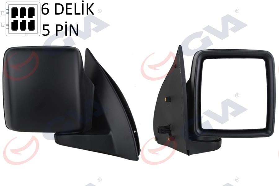 DIŞ DİKİZ AYNASI SAĞ COMBO C 01> ELEKTRİKLİ ISITMALI KONVEKS 5 FİŞ VM-965EHR